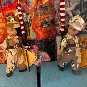 🇺🇸NIB VINTAGE MADAME ALEXANDER BOY & GIRL ARMY MILITARY UNITED STATES DOLLS
